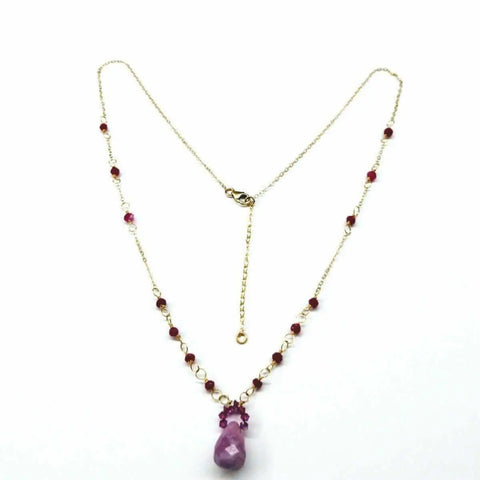 Lavender Jade Drop Pendant Necklace – 14KT Gold Filled Wire Wrapped | Handmade in USA Alexa Martha Designs  Necklaces