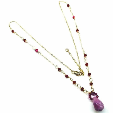 Lavender Jade Drop Pendant Necklace – 14KT Gold Filled Wire Wrapped | Handmade in USA Alexa Martha Designs  Necklaces
