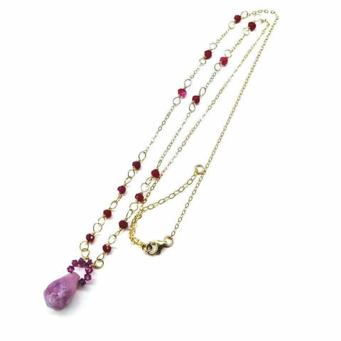 Lavender Jade Drop Pendant Necklace – 14KT Gold Filled Wire Wrapped | Handmade in USA Alexa Martha Designs  Necklaces