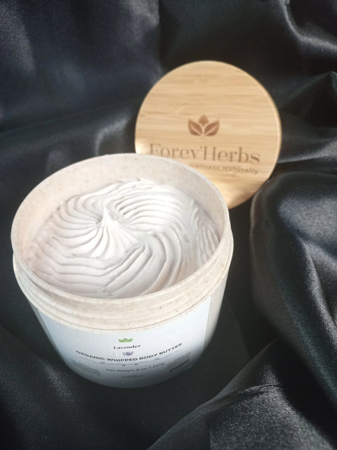 Lavender Organic Whipped Body Butter 8 oz – Natural Skincare | Handcrafted in USA Forev'Herbs  Organic Whipped Body Butter