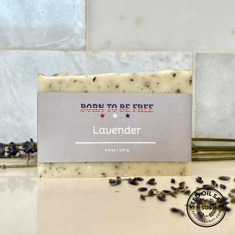 Lavender Scented Tallow Soap Bar 4.5 oz – Natural Moisturizing Bath Soap | Made in USA Born to be Free  Soap