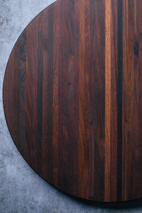 Walnut Lazy Susan Serving Tray – Handmade Kitchen Board | Made in USA Montana Block  New Pattern