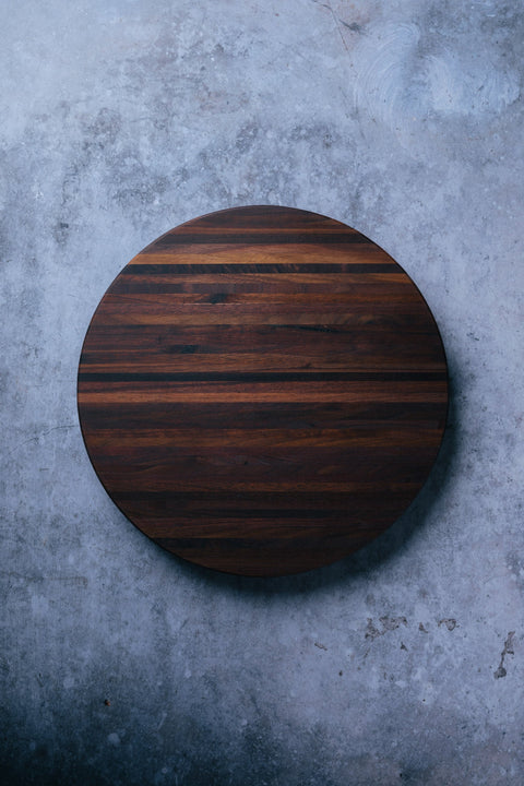 Walnut Lazy Susan Serving Tray – Handmade Kitchen Board | Made in USA Montana Block  New Pattern