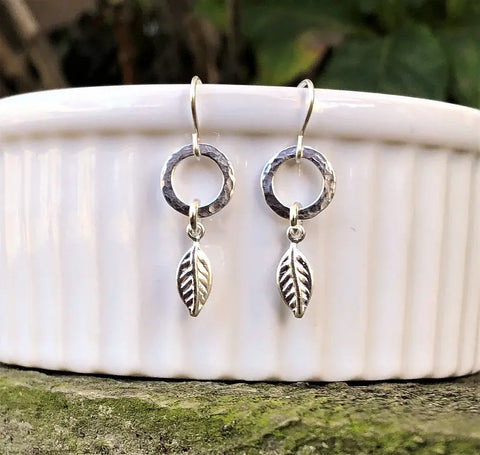 Leaf Dangle Earrings Liberty Cottage Design 
