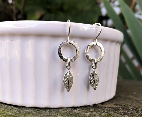 Leaf Dangle Earrings Liberty Cottage Design 