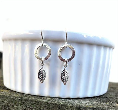 Leaf Dangle Earrings Liberty Cottage Design 