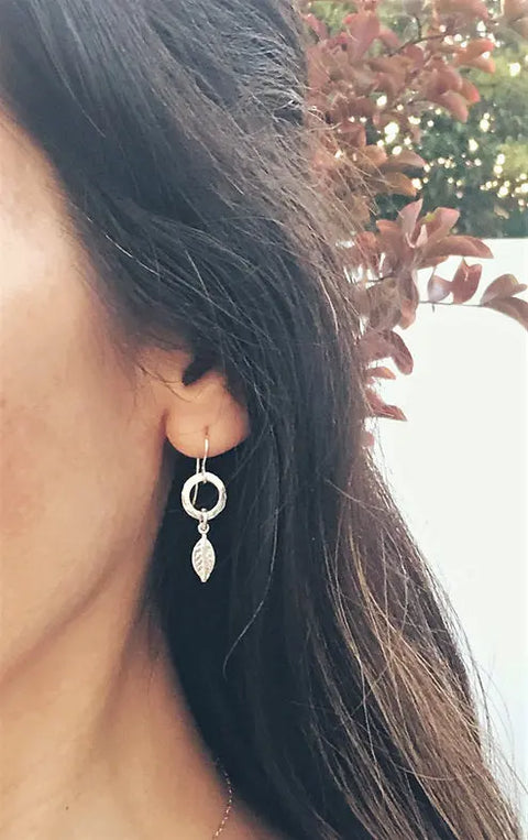 Leaf Dangle Earrings Liberty Cottage Design 