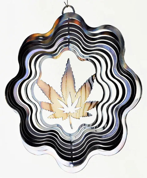 Leaf Metal Wind Spinner – Outdoor Garden Decor | Handcrafted in USA Knights Home Decor  item