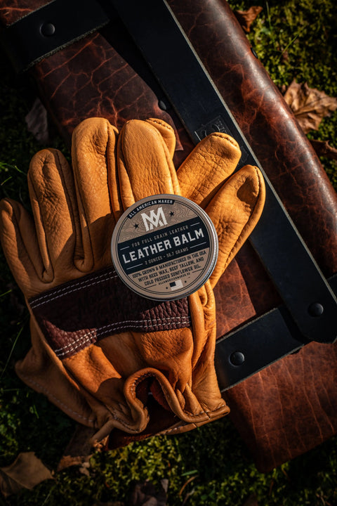 Leather Balm 2oz – Full Grain Leather Conditioner | Made in USA All American Maker 