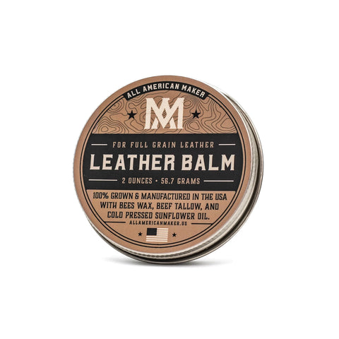 Leather Balm 2oz – Full Grain Leather Conditioner | Made in USA All American Maker 