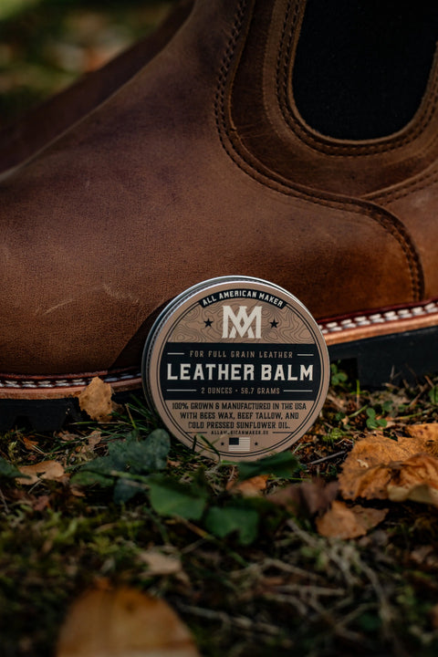 Leather Balm 2oz – Full Grain Leather Conditioner | Made in USA All American Maker 
