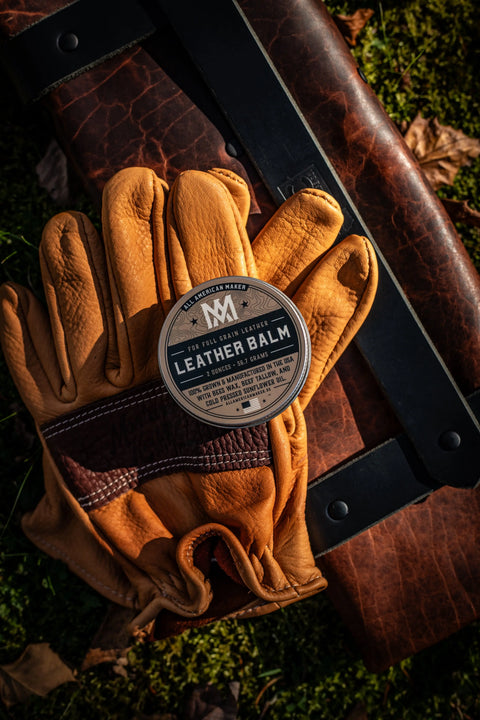 Leather Balm 2oz – Full Grain Leather Conditioner | Made in USA All American Maker 
