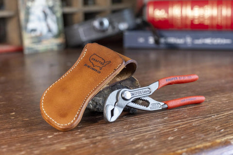 Leather Belt Holster for Knipex 5" Pliers – Handmade Tool Pouch | USA-Made by KC Laser Co KC Laser Co 