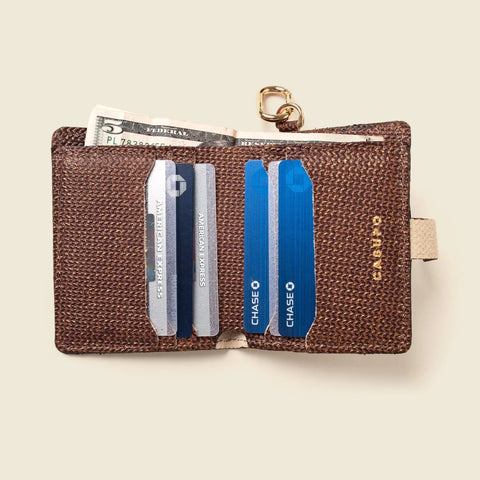 Leather Bifold Wallet With Snap Closure – Bronze Glow | Made in USA CASUPO  Small Bifold