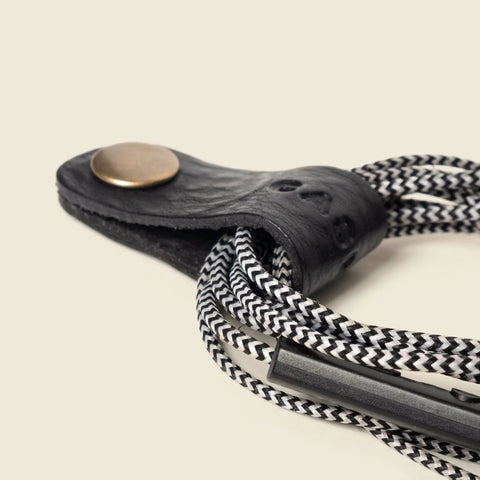 Leather Cord Keeper Cable Organizer – Black – Handcrafted in USA CASUPO  Small Leather Goods