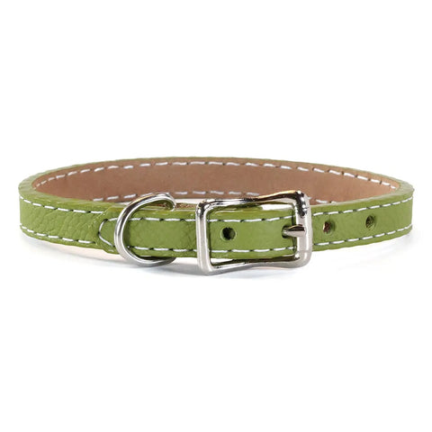 Leather Dog Collar 1/2 Inch Width – 8 Inch and 10 Inch Sizes | Soft Pup Collar | Made in USA Auburn Leathercrafters  item