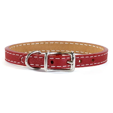 Leather Dog Collar 1/2 Inch Width – 8 Inch and 10 Inch Sizes | Soft Pup Collar | Made in USA Auburn Leathercrafters  item