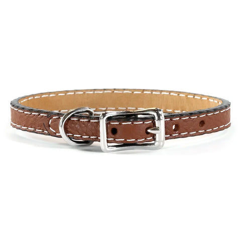 Leather Dog Collar 1/2 Inch Width – 8 Inch and 10 Inch Sizes | Soft Pup Collar | Made in USA Auburn Leathercrafters  item