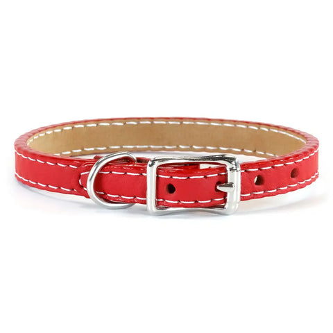 Leather Dog Collar 1/2 Inch Width – 8 Inch and 10 Inch Sizes | Soft Pup Collar | Made in USA Auburn Leathercrafters  item