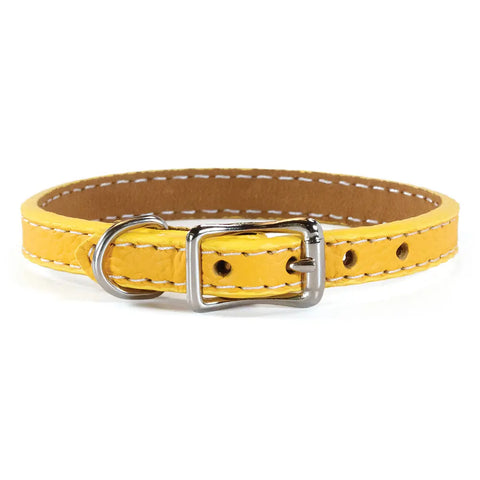 Leather Dog Collar 1/2 Inch Width – 8 Inch and 10 Inch Sizes | Soft Pup Collar | Made in USA Auburn Leathercrafters  item