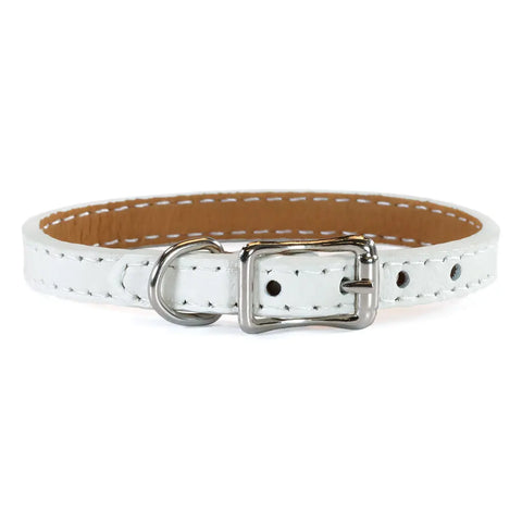 Leather Dog Collar 1/2 Inch Width – 8 Inch and 10 Inch Sizes | Soft Pup Collar | Made in USA Auburn Leathercrafters  item