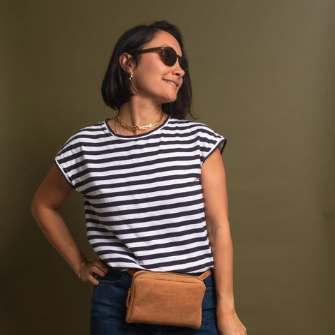 Leather Fanny Pack 7.5 Inch – Reclaimed Suede Finish | Made in USA CASUPO  Handbags