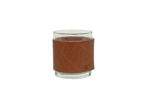 Leather Wrapped Whiskey Glass 10oz – Full Grain Leather | Made in USA Urban Southern 