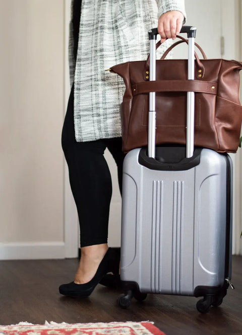 Legacy Voyager Leather Travel Bag – Spacious Business Tote | Made in USA Urban Southern  Totes