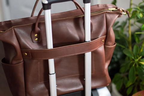 Legacy Voyager Leather Travel Bag – Spacious Business Tote | Made in USA Urban Southern  Totes