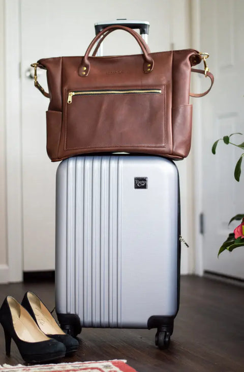 Legacy Voyager Leather Travel Bag – Spacious Business Tote | Made in USA Urban Southern  Totes