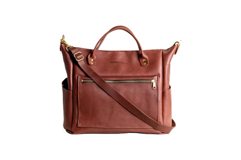 Legacy Voyager Leather Travel Bag – Spacious Business Tote | Made in USA Urban Southern  Totes