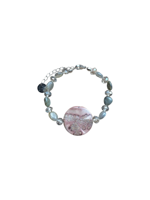 Leopard Jasper Gemstone Bracelet 7 Inch Adjustable – Natural Stone Jewelry | Made in USA by Michelle Marie Boutique Michelle Marie Boutique  Bracelets
