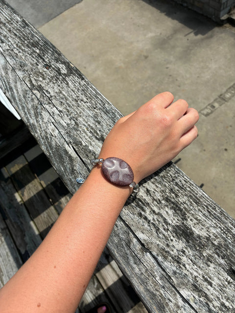 Leopard Jasper Gemstone Bracelet 7 Inch Adjustable – Natural Stone Jewelry | Made in USA by Michelle Marie Boutique Michelle Marie Boutique  Bracelets