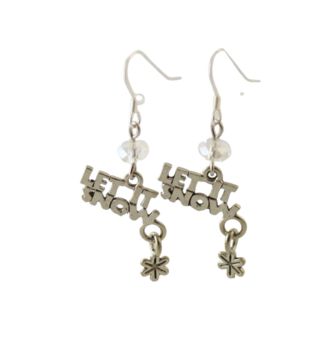 Let It Snow Winter Earrings – Silver Pewter Charm Holiday Jewelry | Michelle Marie Boutique Made in USA Michelle Marie Boutique  Earrings