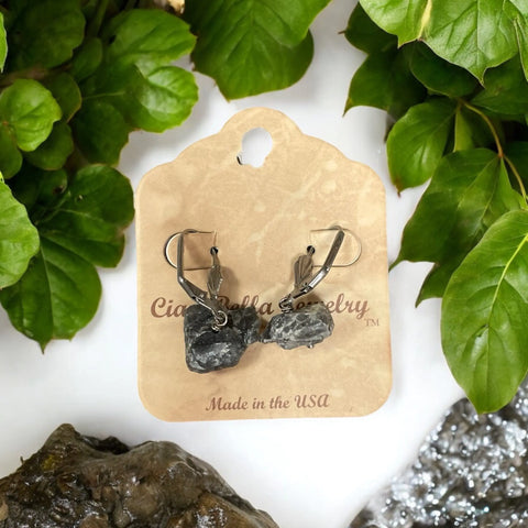 Leverback Earrings with Rose Quartz and Gemstone Rocks – Michelle Marie Boutique | Made in USA Michelle Marie Boutique  Earrings