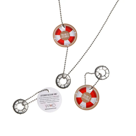 Lifesaver Token Charm Necklace – Inspirational Keepsake Accessory | Handmade in USA by Whitney Howard Designs Whitney Howard Designs  Blessing Ring