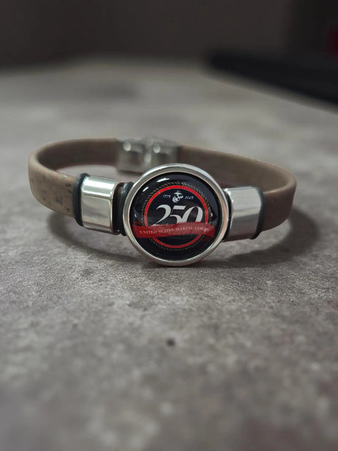 Limited Edition 250th Anniversary Marine Corps Cork Bracelet – Unisex Durable Wristband | Made in USA Michelle Marie Boutique  Bracelets