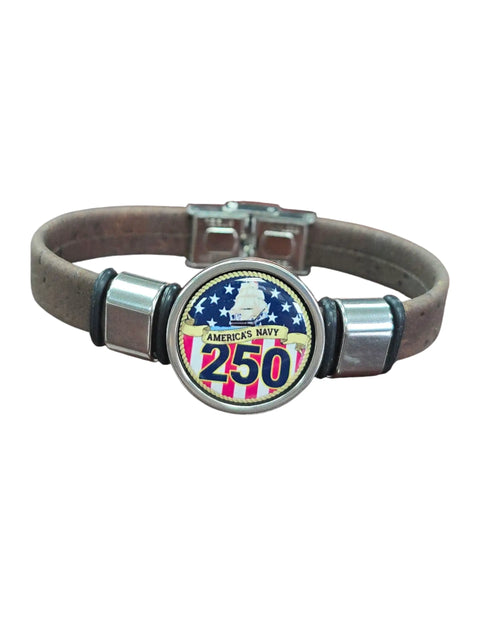 Limited Edition 250th Anniversary Navy Cork Bracelet – Patriotic Handmade Wristband | Made in USA Michelle Marie Boutique  Bracelets