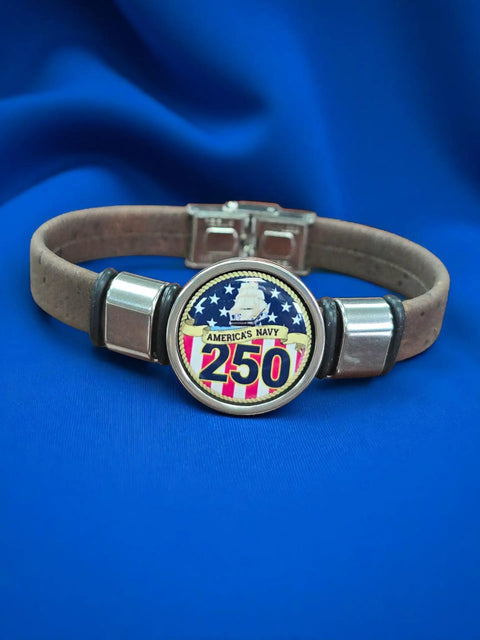 Limited Edition 250th Anniversary Navy Cork Bracelet – Patriotic Handmade Wristband | Made in USA Michelle Marie Boutique  Bracelets