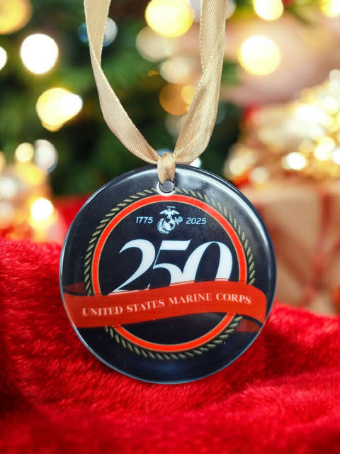 Limited Edition 3 Inch Ceramic Military Ornament – 250th Anniversary Tribute – Personalized U.S. Army Navy Marine | Made in USA Michelle Marie Boutique  Ornament
