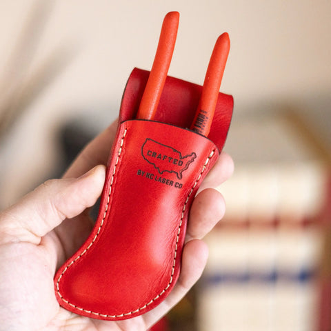 Limited Edition 6 Inch Knipex Pliers Holster – Crimson Buttero Leather Tool Sheath | Handmade in USA KC Laser Co 