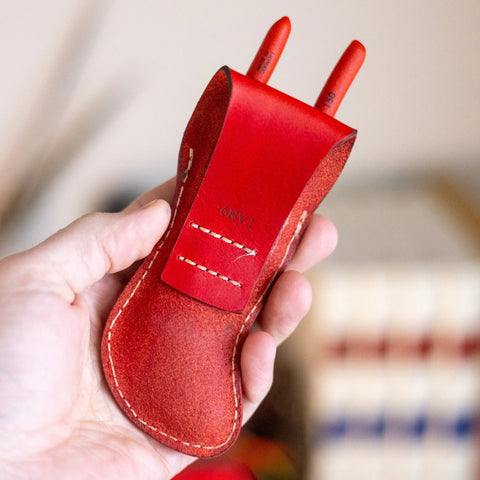 Limited Edition 6 Inch Knipex Pliers Holster – Crimson Buttero Leather Tool Sheath | Handmade in USA KC Laser Co 