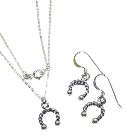 Limited Edition Handmade Sterling Silver Horseshoe Necklace, Earrings, Or Set – Alexa Martha Designs | Made in USA Alexa Martha Designs  Necklace