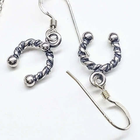 Limited Edition Handmade Sterling Silver Horseshoe Necklace, Earrings, Or Set – Alexa Martha Designs | Made in USA Alexa Martha Designs  Necklace