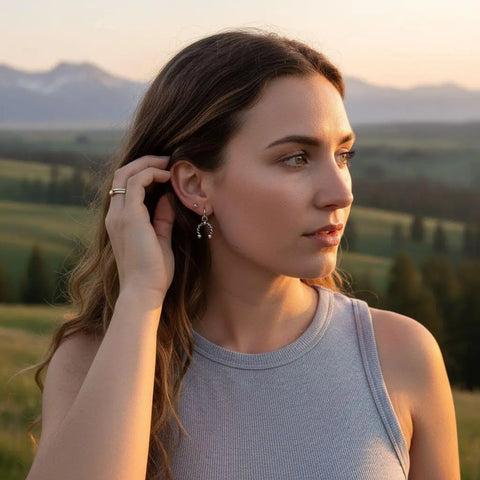 Limited Edition Handmade Sterling Silver Horseshoe Necklace, Earrings, Or Set – Alexa Martha Designs | Made in USA Alexa Martha Designs  Necklace