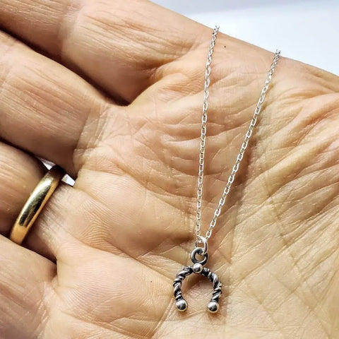 Limited Edition Handmade Sterling Silver Horseshoe Necklace, Earrings, Or Set – Alexa Martha Designs | Made in USA Alexa Martha Designs  Necklace