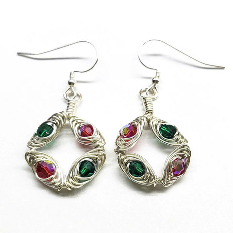 Limited Edition Red and Green Christmas Holiday Earrings Alexa Martha Designs  Earrings