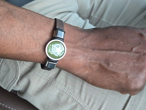 Limited Edition Unisex Brown Army Cork Bracelet - 250th Anniversary Collection |  Made in the USA | Officially Licensed Michelle Marie Boutique  Bracelets