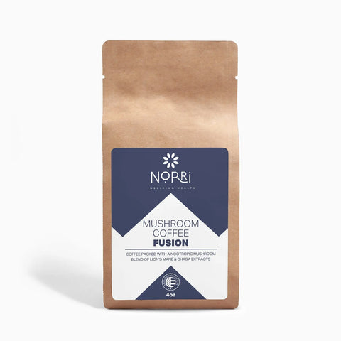 Lion’s Mane And Chaga Mushroom Coffee Blend – 4oz Ground Coffee | Made in USA Norri Nutrition  Food & Beverages