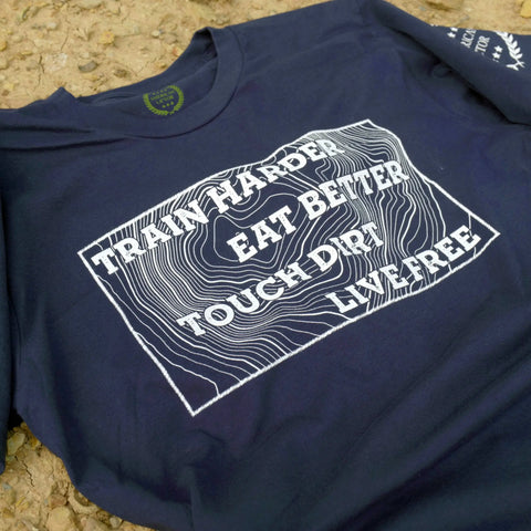 Live Harder Mens T-Shirt – 100% American Cotton – Made in USA Apparel American Lictor  T-Shirt